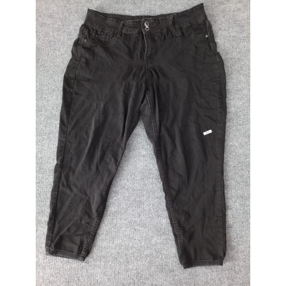Sandpiper Women's Black Capri Jeans Size 18 Stretch Denim Cropped Pants